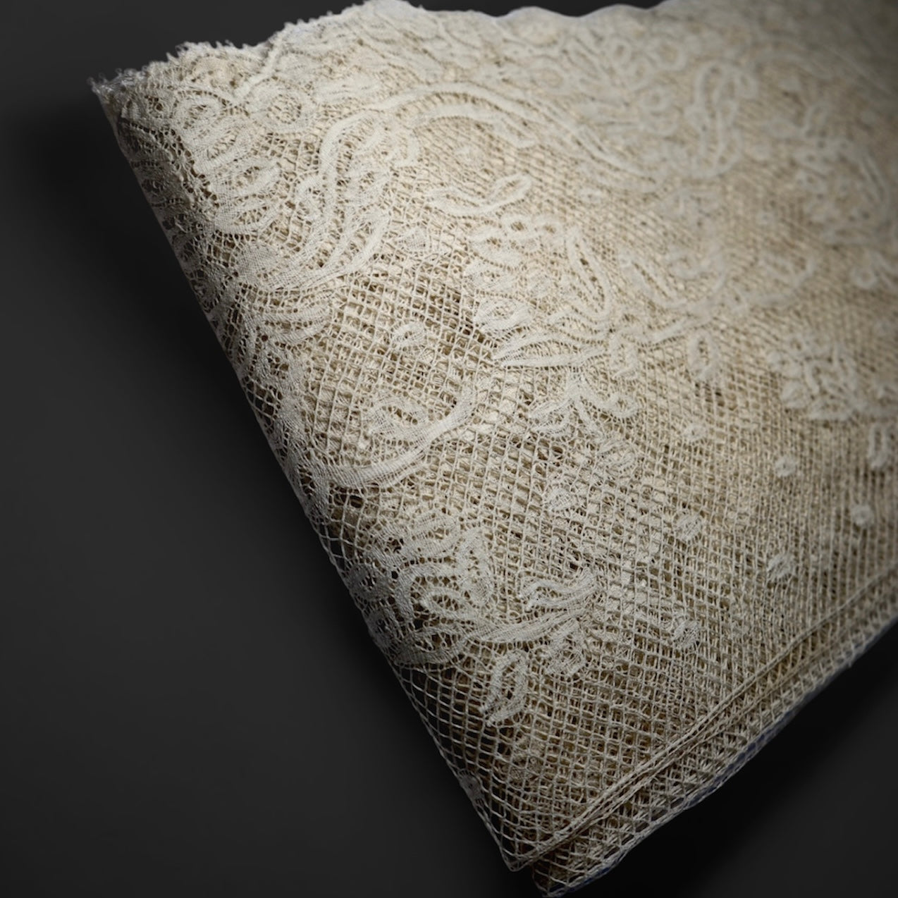 French Valenciennes Handmade Bobbin Antique Lace