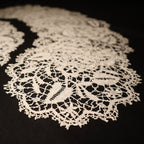 Set of 10 Round Bobbin Antique Lace Mats