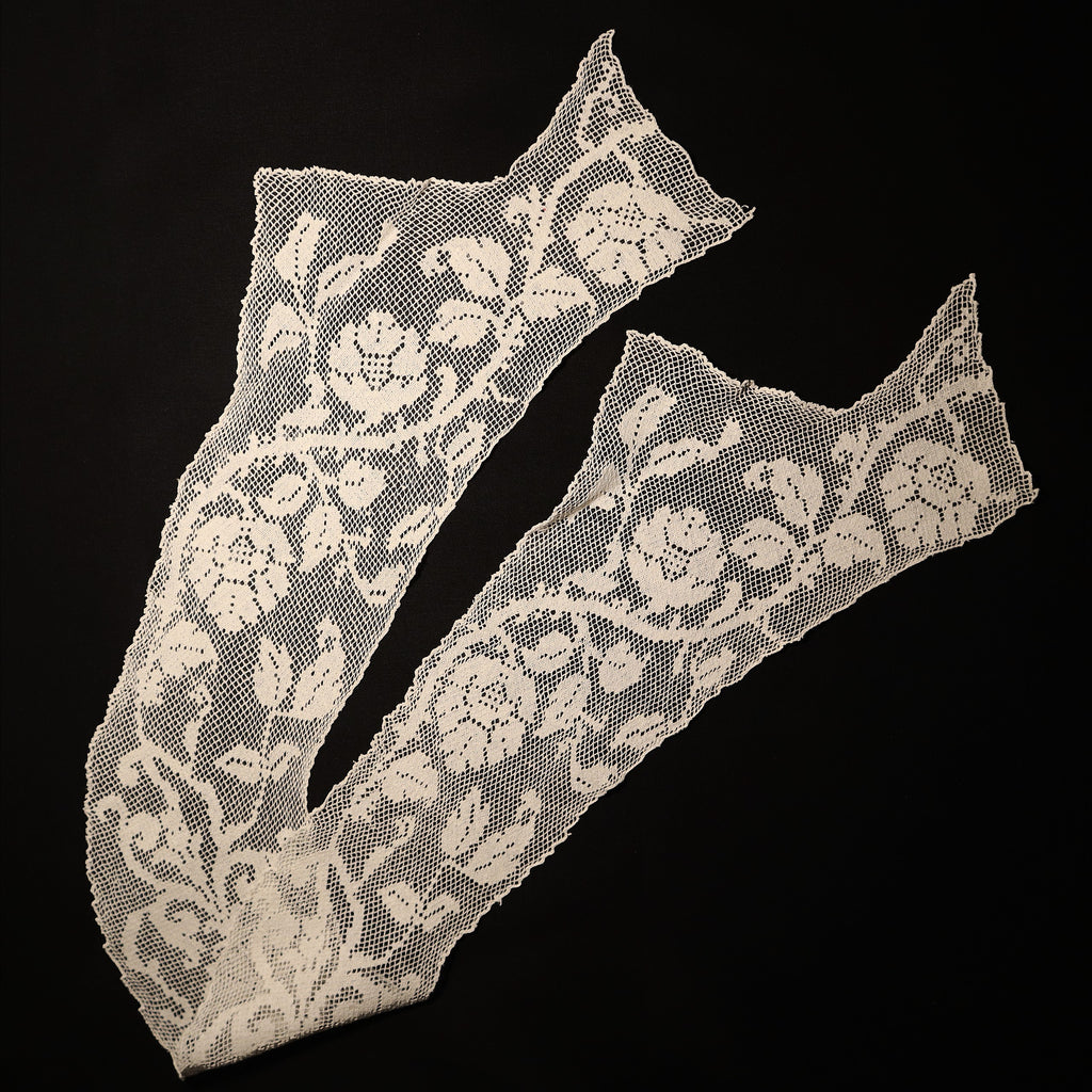 Filet Handmade Antique Lace Collar