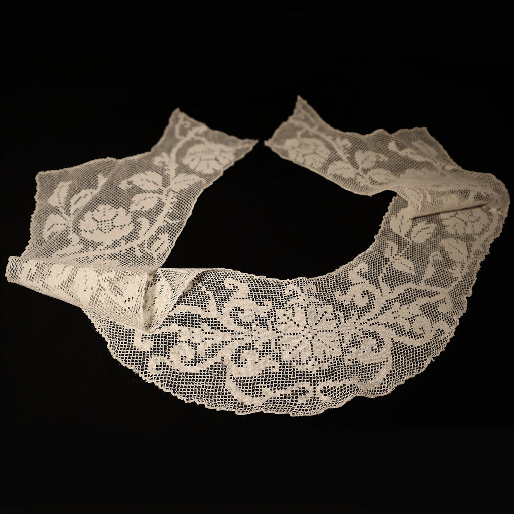 Filet Handmade Antique Lace Collar