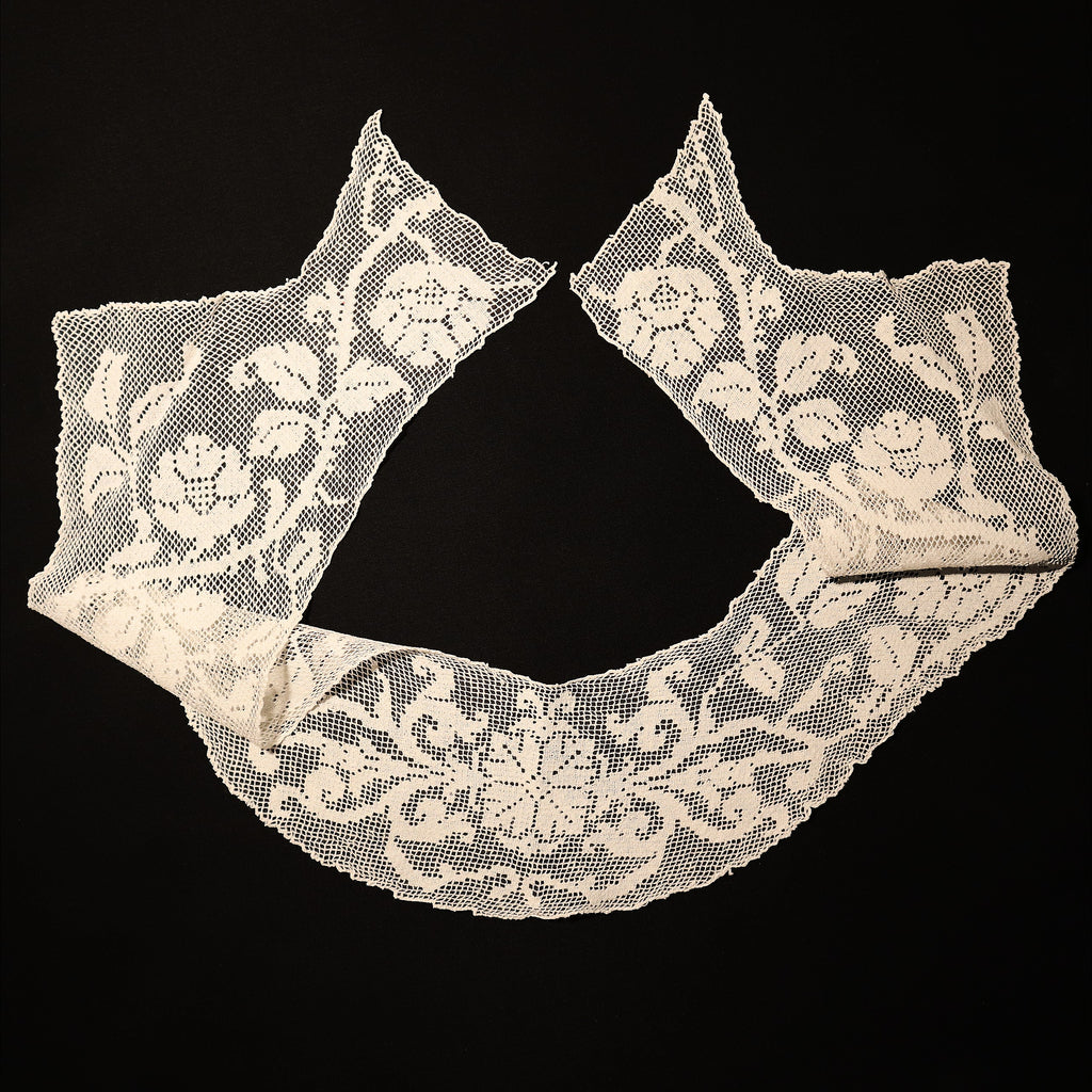 Filet Handmade Antique Lace Collar